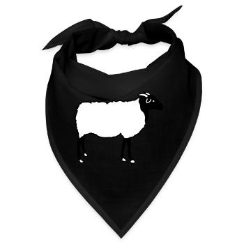 Schaf Schafe Heidschnucke Lamm Schäfer Lämmer - Bandana - Schwarz - Vorne