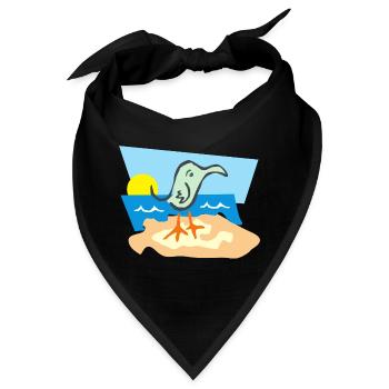 beach strand summer sommer vacation urlaub45 - Bandana - Schwarz - Vorne