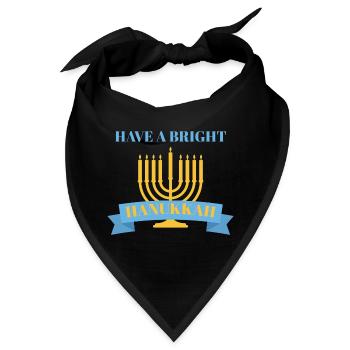 Hanukkah, Chanukkah, Lichterfest, Geschenk, Shirt - Bandana - Schwarz - Vorne