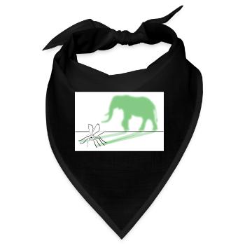 Aus einer Mücke einen Elefanten machen Zeichnung - Bandana - Schwarz - Vorne