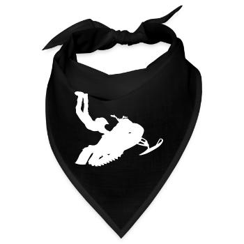 Schneemobil Motorschlitten Schneemotorrad - Bandana - Schwarz - Vorne