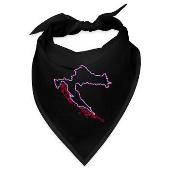 Kroatien - Bandana - Schwarz - Vorne