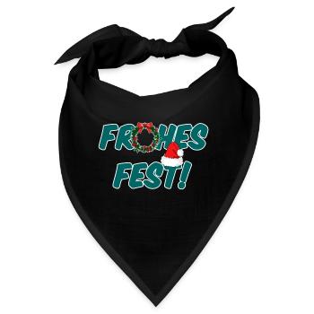 Frohes Fest Weihnachten Christmas Geschenk - Bandana - Schwarz - Vorne