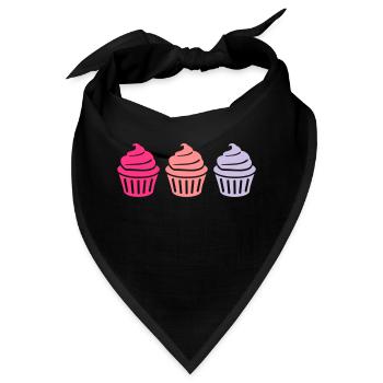 Cupcake - Bandana - Schwarz - Vorne