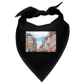 Altstadt Hameln Niedersachsen Poster - Bandana - Schwarz - Vorne