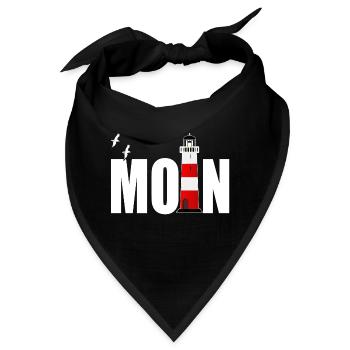 Moin Leuchtturm Hamburg Ahoi Möven - Bandana - Schwarz - Vorne