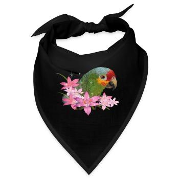 rotbrauner Amazonas - Bandana - Schwarz - Vorne