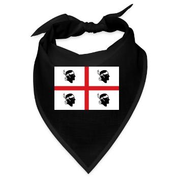 Flagge von Sardinien - Bandana - Schwarz - Vorne