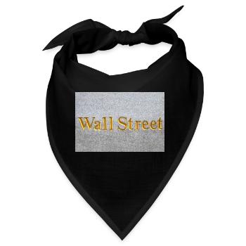 Wall Street golden lettering New York USA - Bandana - Schwarz - Vorne