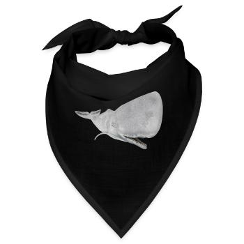 Pottwal, Wal, Walfisch - Bandana - Schwarz - Vorne