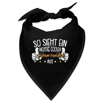 Schwarzwaldbub Schwarzwald Schwarzwälder - Bandana - Schwarz - Vorne