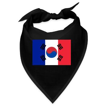 Frankreich Korea - Bandana - Schwarz - Vorne