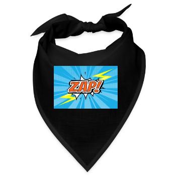 ZAP! Comic Style Graffiti Lettering - Bandana - Schwarz - Vorne