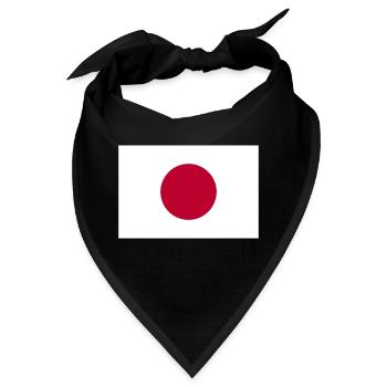 Japanische Flagge - Bandana - Schwarz - Vorne