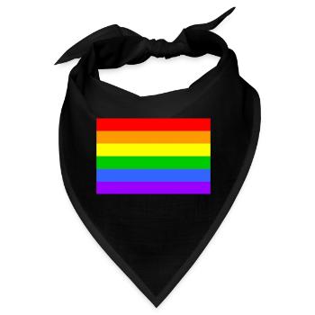 rainbowflag Schwule & Lesben - Bandana - Schwarz - Vorne