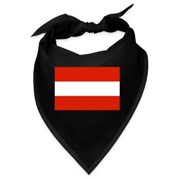 Flagge Österreich - Bandana - Schwarz - Vorne
