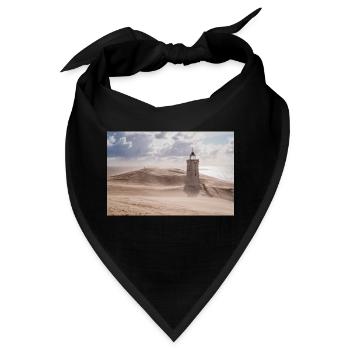 Sandsturm am Leuchtturm - Bandana - Schwarz - Vorne