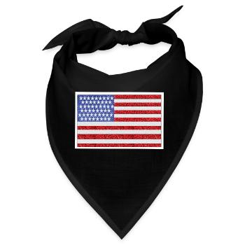 Flagge der Vereinigten Staaten - Bandana - Schwarz - Vorne