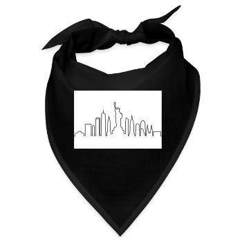 Skyline von NY - Bandana - Schwarz - Vorne