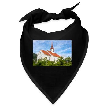Eid kirke (Eid-Kirche) in Nordfjordeid Norwegen - Bandana - Schwarz - Vorne