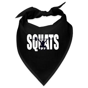 Squats Gym Logo - Bandana - Schwarz - Vorne
