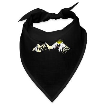 Ein Herz für Berge wenn die Sonne scheint wandern - Bandana - Schwarz - Vorne
