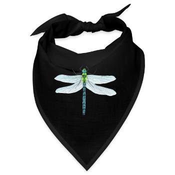 Libelle Insekt Ekelig Giftig Geschenkidee - Bandana - Schwarz - Vorne