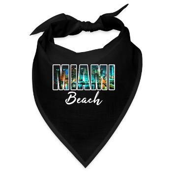 miami beach - Bandana - Schwarz - Vorne