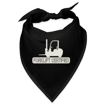 Forklift Certified Gabelstapler Spruch Geschenk - Bandana - Schwarz - Vorne