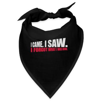 I came saw forget - Bandana - Schwarz - Vorne