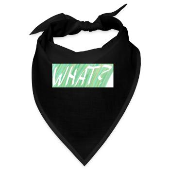 WHAT? Grüner Farbverlauf - Bandana - Schwarz - Vorne