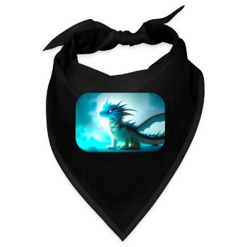 Grummliger kleiner Drache - Bandana - Schwarz - Vorne