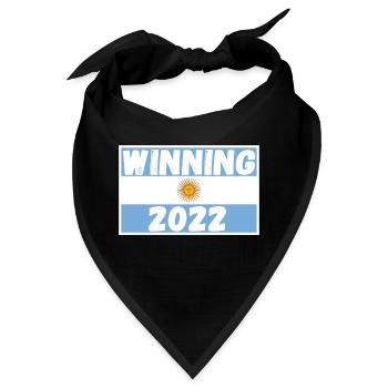 Argentina winning 2022 - Bandana - Schwarz - Vorne
