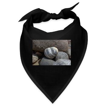 Kieselstein in den Felsen - Bandana - Schwarz - Vorne
