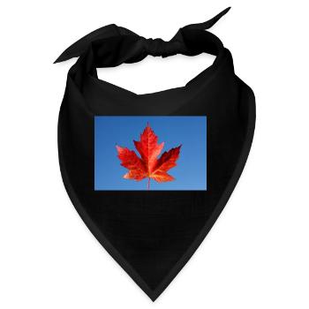 Rotes Ahornblatt - Bandana - Schwarz - Vorne
