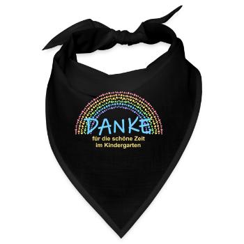 Kindergarten Verabschiedung Schulkind Einschulung - Bandana - Schwarz - Vorne