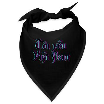Ich liebe Vietnam in Vietnamesisch - Bandana - Schwarz - Vorne