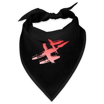 Dekoration Farben - Minimal Muster - Bandana - Schwarz - Vorne