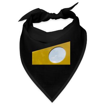 Das Loch in der gelben Wand und der blaue Himmel - Bandana - Schwarz - Vorne