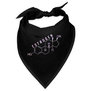 Östrogen-Molekül - Bandana - Schwarz - Vorne