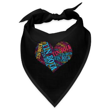 T-Shirt Tin Bota Wortwolke Herz Emilia Romagna - Bandana - Schwarz - Vorne