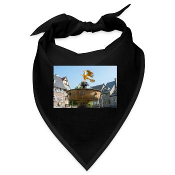 historischer Brunnenmarkt Goslar (Marktbrunnen) - Bandana - Schwarz - Vorne
