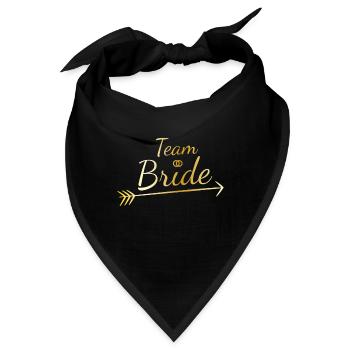 Team Bride Golden - Bandana - Schwarz - Vorne