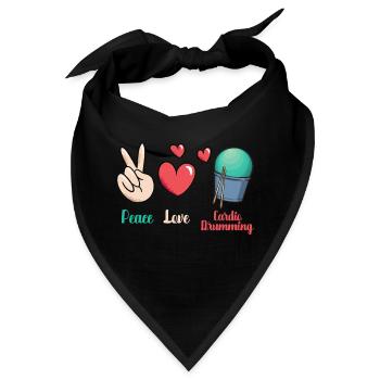Cardio Drumming Fitnessstudio Fitnesskurs Workout - Bandana - Schwarz - Vorne