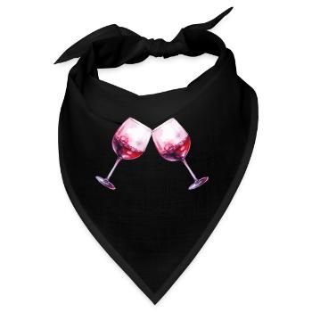 weingläser 2 - Bandana - Schwarz - Vorne