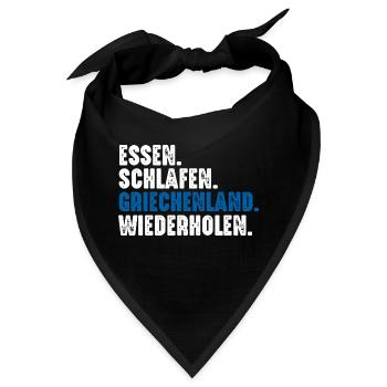 Griechen Grieche Griechenland - Bandana - Schwarz - Vorne