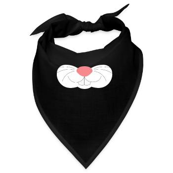 Niedliche Hasennase - Bandana - Schwarz - Vorne