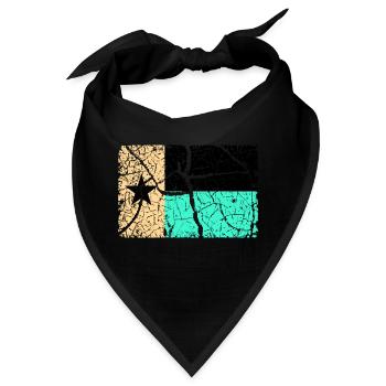 Texas Flagge - INVERTIERT - Bandana - Schwarz - Vorne