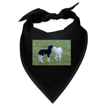 Lämmer schwarz weiss - Bandana - Schwarz - Vorne