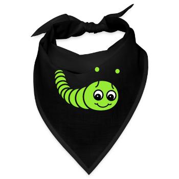 Raupen Insektenliebe Kleine Raupe - Bandana - Schwarz - Vorne